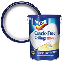 Polycell Trade Polycell Crack Free Ceilings Paint Smooth Matt 5L in White