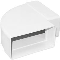 Airvent 100 Ducting Bend 90deg Horizontal 100mm in White Plastic