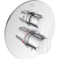 Ideal Standard Easybox Thermostatic Concealed Single Outlet Shower Valve Round in Chrome Brass/Stainless Steel