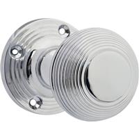 Designer Levers Beehive Mortice Knob Polished (Pair) in Chrome