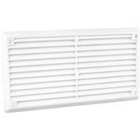 Louvre Vent Flyscreen 6" x 3" in White Plastic