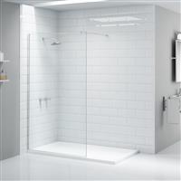 Merlyn NIX Wet Room Shower Screen 800mm in Chrome Toughened Safety Glass