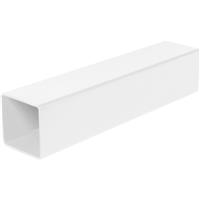 Aquaflow 65mm Square Down Pipe 15m 2.5m Lengths (6 Pack) in White PVCU
