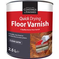 Barrettine Quick Drying Floor Varnish Satin 2.5L in Clear