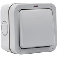 Wessex Electrical Wessex IP66 20A Switch 1 Gang 2 Way in Grey Polycarbonate