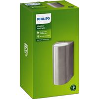 Philips Nightingale IP44 Wall Lantern Stainless Steel in Silver