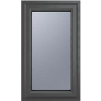 Crystal Casement uPVC Window Left Hand Opening 610mm x 820mm Obscure Double Glazing /White in Grey