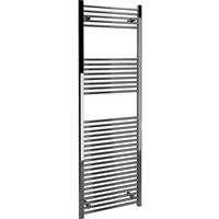 Kudox Flat Ladder Towel Radiator 1800 x 600mm 2037Btu in Chrome Steel