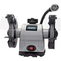Draper 200mm 550W Heavy Duty Bench Grinder with Worklight 230V