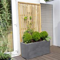 Forest Garden Pressure Treated Vertical Slatted Screen 180cm(h) x 90cm(w) (4 Pack) in Natural Timber
