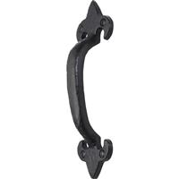 Old Hill Ironworks Fleur de Lys Pull Handle 130mm in Black Cast Iron