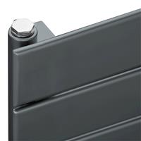 Ximax Oxford Single Horizontal Designer Radiator 595 x 600mm 1300Btu in Anthracite Steel