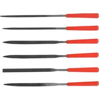 Minotaur Needle File Set (6 Piece) in Red/Silver Plastic