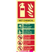 Centurion Photoluminescent Fire Extinguisher Sign Wet Chemical
