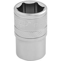 Draper Expert 6 Point 1/2 Inch Standard Socket 17mm Steel