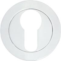 Stanza Euro Profile Escutcheon Polished in Chrome Plastic