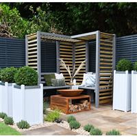 Forest Garden Firenze Corner Arbour 197cm x 180cm x 180cm