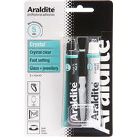 Araldite Crystal Tubes Epoxy Adhesive 2 x 15ml in Clear