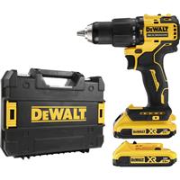 DeWalt DCD709D2T-GB 18V XR Brushless Compact Combi Drill 2 x 2.0Ah in Yellow