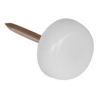 Unbranded Nylon Glide Nail 13mm (50 Pack) in White Plastic