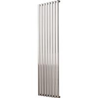 Towelrads Dorney Vertical Single Panel Designer Radiator 1800 x 472mm in Chrome Steel