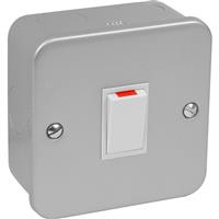 Axiom Metal Clad 20A DP Switch in Silver