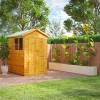 Powersheds Power Apex Shed 6' x 4' in Natural Timber