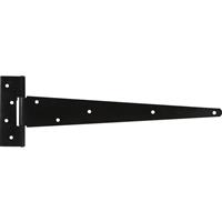 GateMate Premium Strong Tee Hinge 450mm on Galvanised (2 Pack) in Black Steel