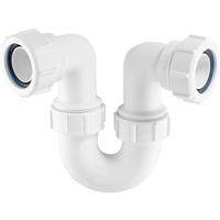 McAlpine TR10 Running 'P' Trap 1 1/2" in White Plastic