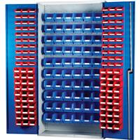 Barton Louvred Panel Cabinet 2000 x 1015 x 430mm with 60 TC1 Red