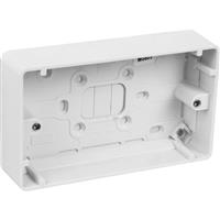 MK Moulded Box 2 Gang 30mm in White Plastic
