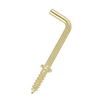 Unbranded Square Cup Hook 25mm (10 Pack) in Gold Brass