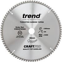 Trend Craft Circular Saw Blade 305 x 84T x 30mm CSB/AP30584 Plastic