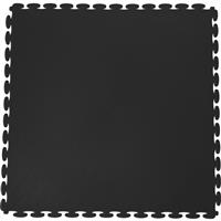 Blue Diamond Tuff-Tile Texture Top Interlocking Floor Tile 50cm x 50cm x 7mm - (9 Pack) in Black PVC