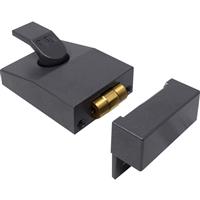 Yale 81 Roller Bolt Nightlatch Satin Chrome Cylinder in Grey Brass