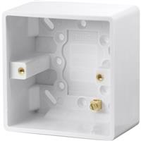 Scolmore Click Click Mode Deep Pattress Box 1 Gang 47mm in White Urea