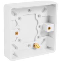 Wessex Electrical Wessex Moulded Surface Box 1 Gang 16mm in White Plastic
