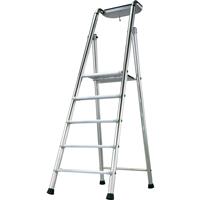 TB Davies Probat Industrial Platform Step Ladder 5 Tread Aluminium