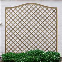 Forest Garden Pressure Treated Decorative Europa Hamburg Garden Screen 6' x 6' (5 Pack) in Natural Timber