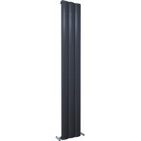 Kudox AluLite Arc Aluminium Designer Radiator 1800 x 280mm 2395Btu in Black