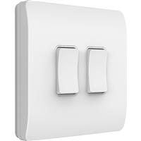 Culina Twin Kinetic Slim Grid Switch in White