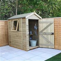 Forest Garden Timberdale Apex Shed 6' x 4' in Natural