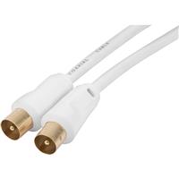 PROception Digital Fly Lead White 10m Coax To Coax Gold Contacts