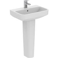 Ideal Standard i. life Compact Basin and Pedestal 55cm 1 Tap Hole in White Ceramic