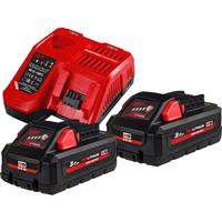 Milwaukee M18HNRG-302 HIGH OUTPUT 3.0Ah Battery Starter Kit 2 x 3.0Ah