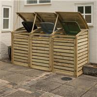 Rowlinson Triple Bin Store 130cm (h) x 230.5cm (w) x 82cm (d) Plastic
