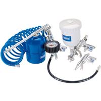 Draper 1/4" Air Tool Kit 5 Piece (5 Piece) in Blue Rubber