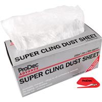 ProDec Advance Super Cling Dust Sheet 4m x 50m in Clear Polythene