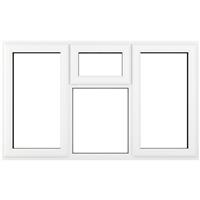 Crystal uPVC Window Clear Glazing L & RH side hung Top Opener Centre 1770mm x 1040mm in White