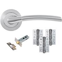 Eclipse Tifosi Door & Latch Pack Polished / Satin in Chrome Zinc/Aluminium
